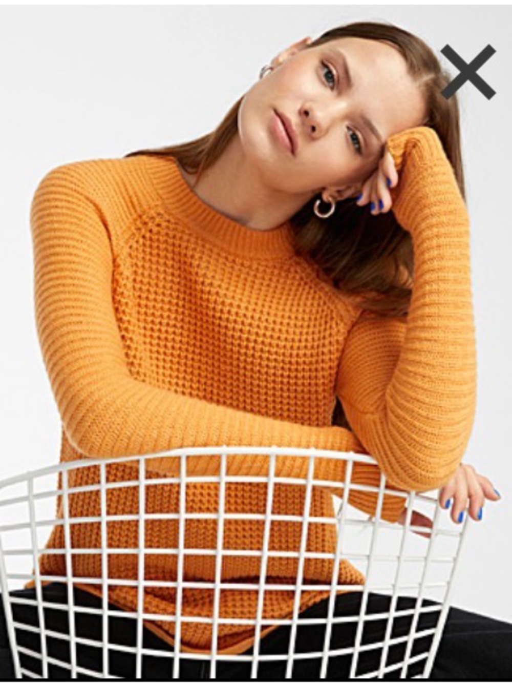 Yellow long- sleeve sweater- twik-medium